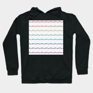 Rainbow bunting bright  (large) Hoodie